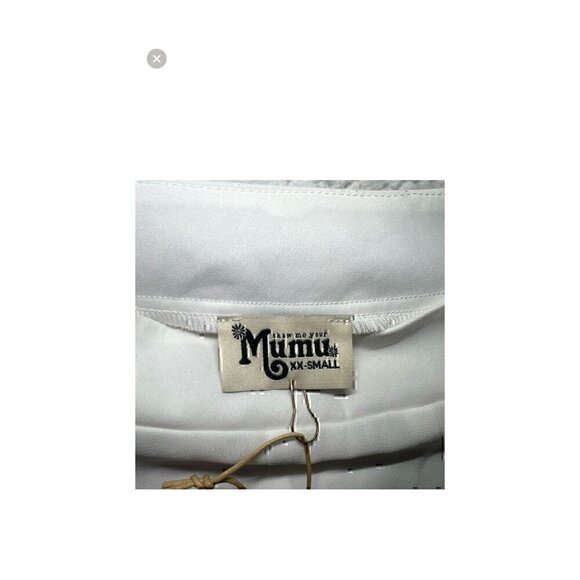 SHOW ME YOUR MUMU BOHO WOMEN PRINCESS ARIEL SKIRT, LONG FLOW, SHEER, WHITE, XXS - Picture 3 of 4